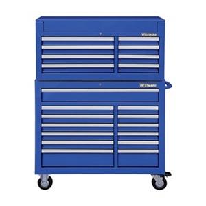 Combo Chest/Cabinet, 42 In, 21 Drw, Blue