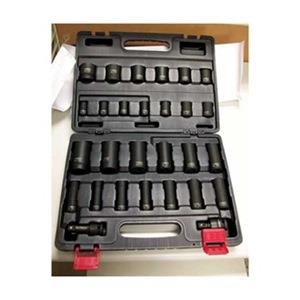 Impact Socket Set, 1/2 Dr, 6Pt, Combo, 30 Pc