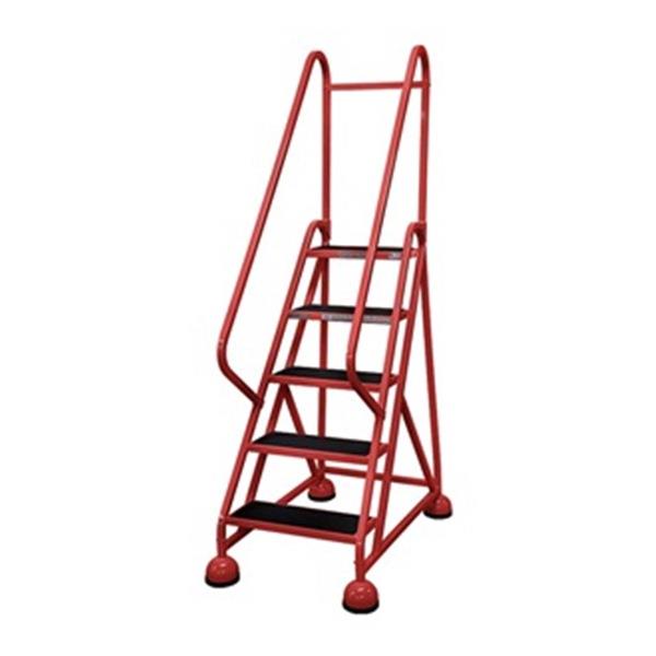 Rolling Ladder, Handrail, Platform 45 In H