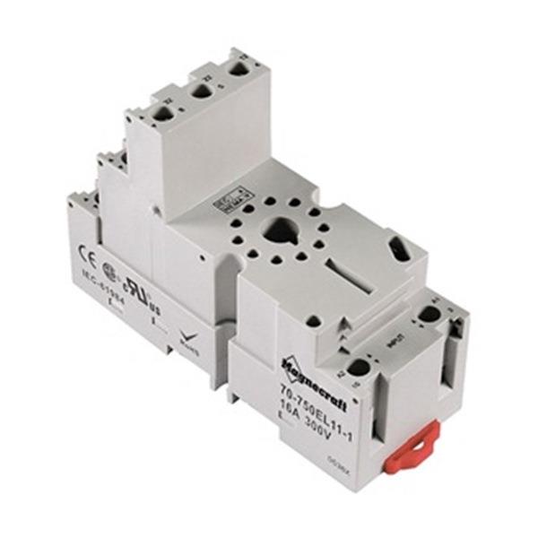 Socket, 11 Pin, DIN Rail/Panel, 300V, 16A