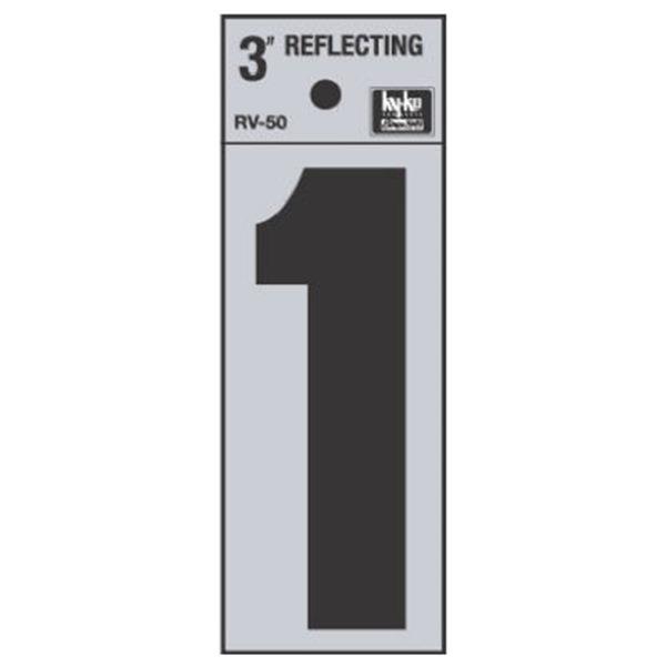 3" Refl Vinyl Number 1, Pack of 10