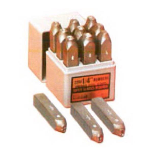 9PC 1/4" Number Stamp