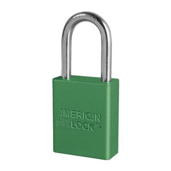 Lockout Padlock, KA, Green, 1/4 In., PK6