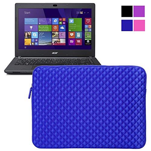 Evecase Premium Neoprene Sleeve Case Travel Carrying Storage Computer Bag for HP Stream 14 Quad Core Laptop with Beats Audio / HP Stream 14 z010nr Notebook 14 Inch Laptop   Hot Pink