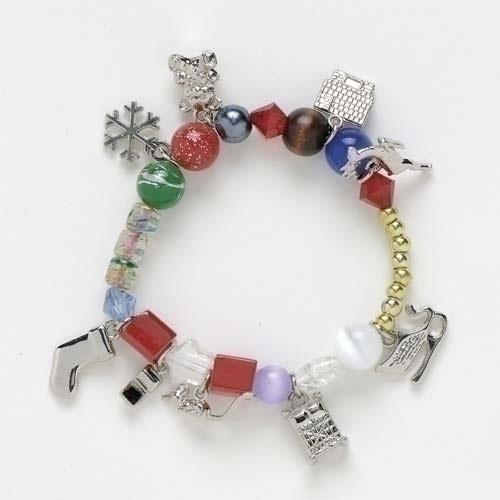 "The Night Before Christmas" Glass Beaded Bracelet   Size Large