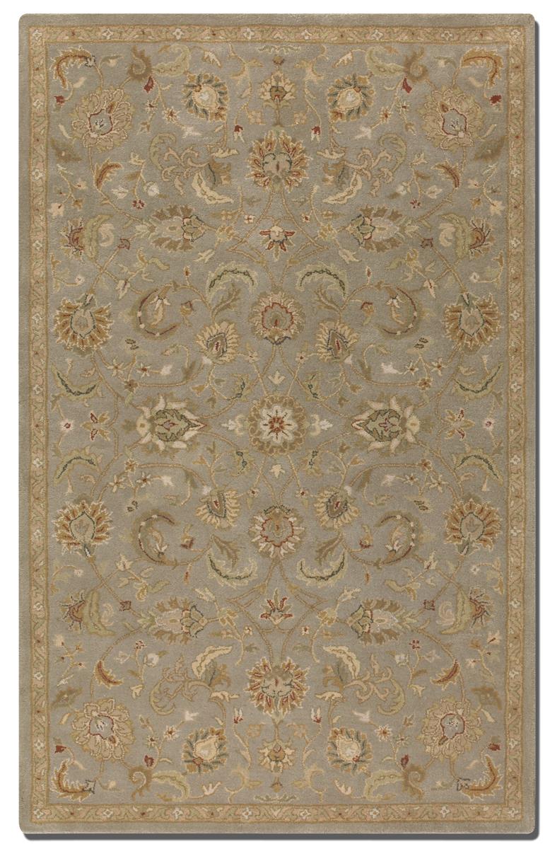 8' x 10' Navid Gray, Beige, Olive Green & Rust Hand Tufted Wool Area Throw Rug