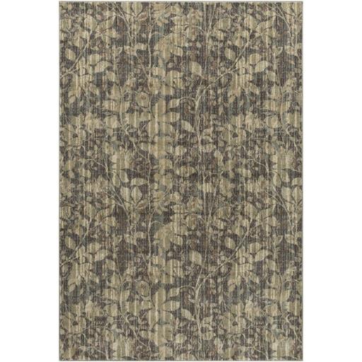 1.85' x 2.9'  Efforescent Bamboo Olive, Hunter Green and Sandy Brown Area Throw Rug