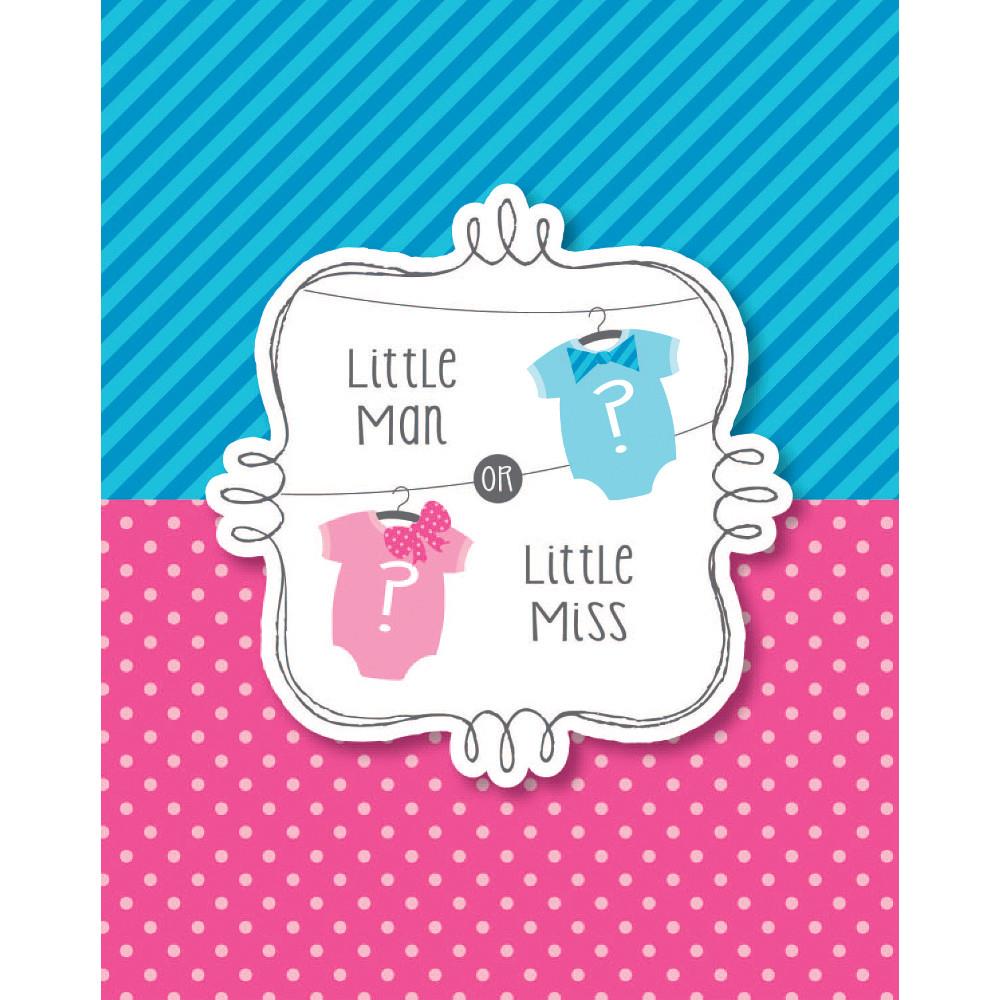 Club Pack of 48 Bow or Bowtie? Paper Baby Shower Invitation Cards