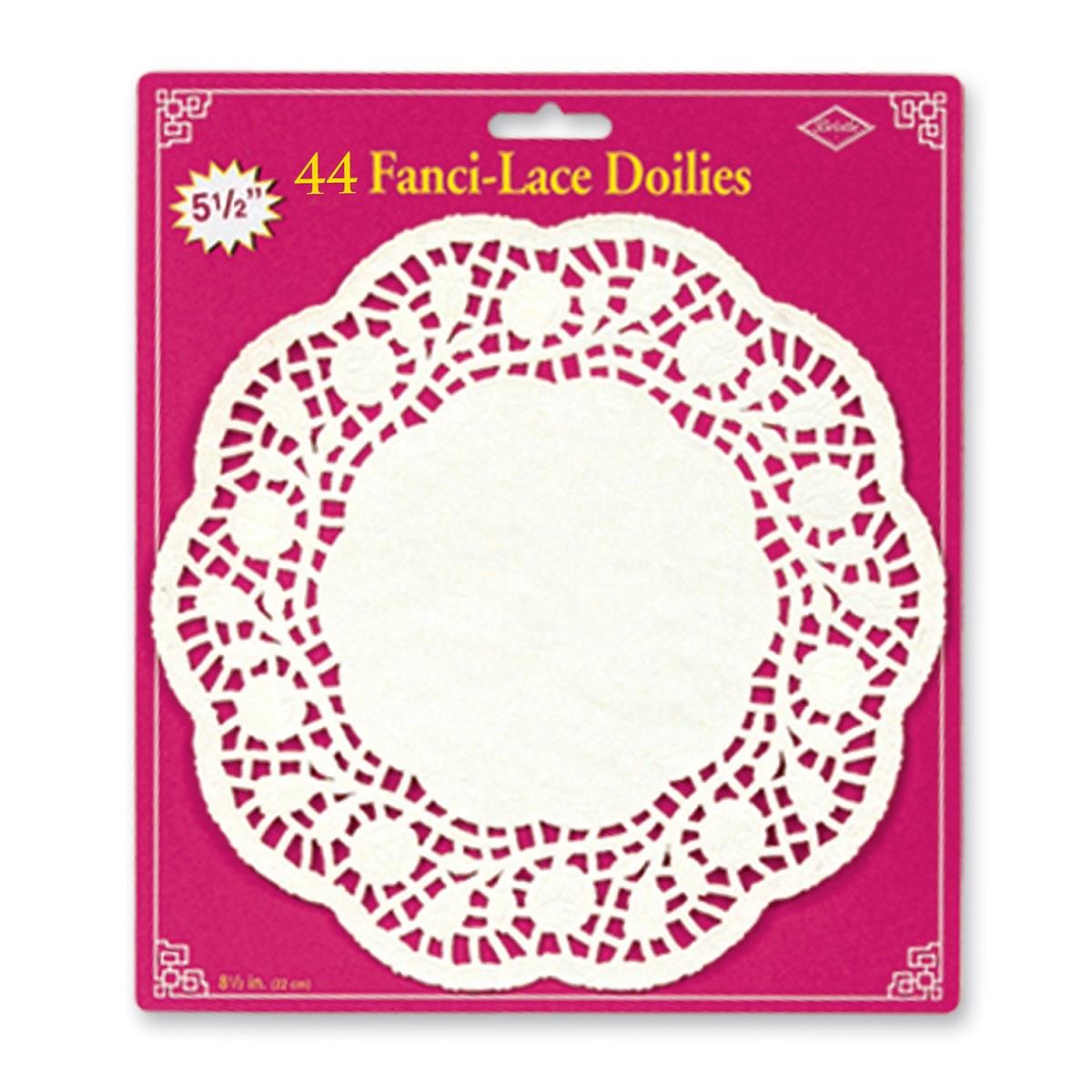 Club Pack of 528 White Fanci Lace Table Top Decoration Doilies 5.5" 
