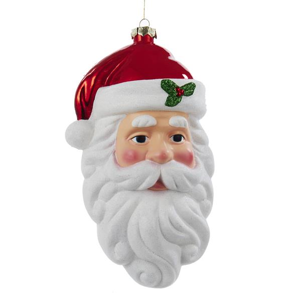 9.85" Santa Head Decorative Christmas Ornament
