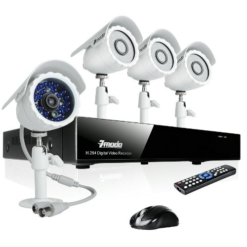 Zmodo PKD DK4216 500GB 4CH 960H DVR w/ 500GB HDD & 4 x 600TVL Day Night Outdoor Cameras 3G Mobile Access Surveillance Kit