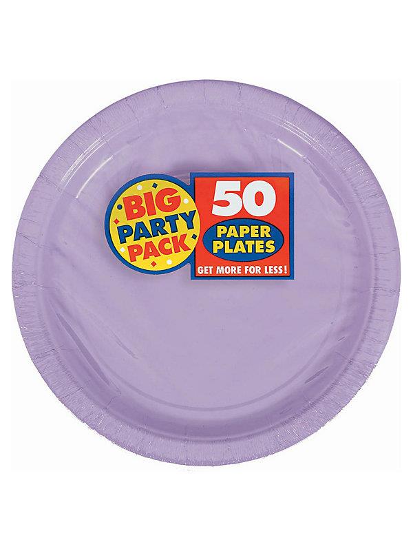 Lavender 7" Cake Plates (50 Pack)   Party Supplies