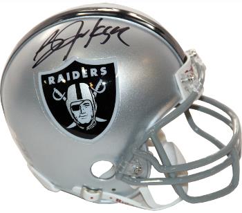 Bo Jackson signed Oakland Raiders Replica Mini Helmet (black sig center)  Steiner Hologram