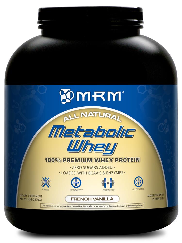 Metabolic Whey  100% Premium Whey Protein  Vanilla   MRM (Metabolic Response Modifiers)   5 lbs   Powder