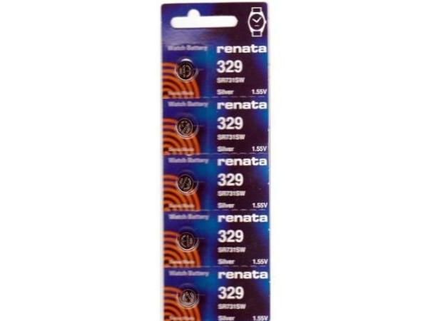 Renata Battery 329 SR731SW Silver 1.55v (5 Batteries Per Pack)