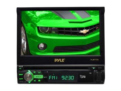 PYLE PLBT72G 7" 1 Din Motorized Touch DVD/CD/USB/Aux In Player w/ Bluetooth & GPS