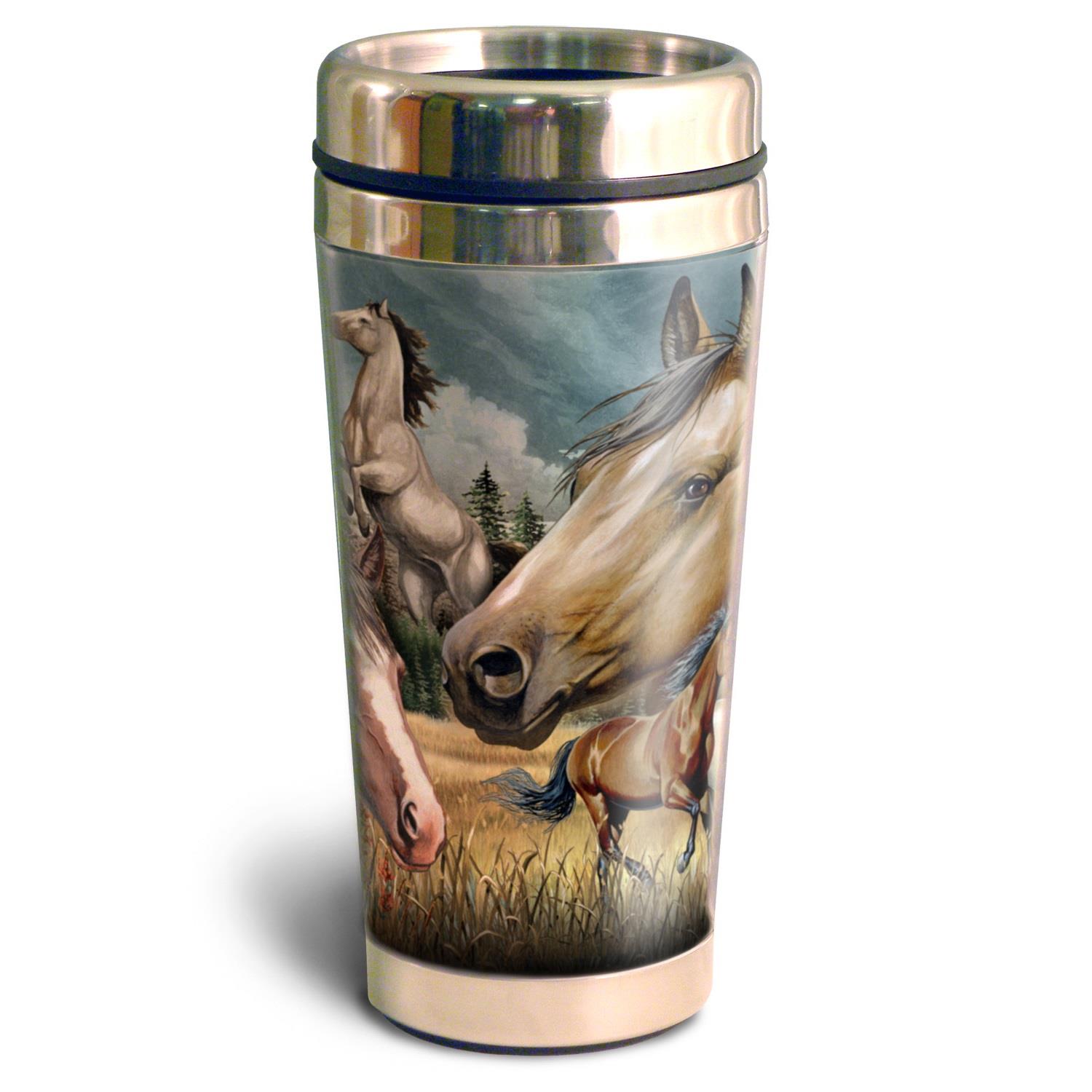 American Expedition 16oz Steel Travel Mug Mustang STMG 310