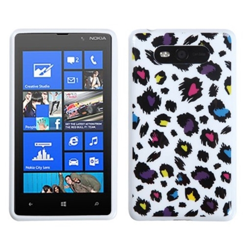 MYBAT NK 820 (Lumia 820) Jagged Colorful Leopard Candy Skin Cover