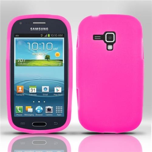 BJ For Samsung Galaxy AMP i407 (AIO) Silicone Case Cover   Purple