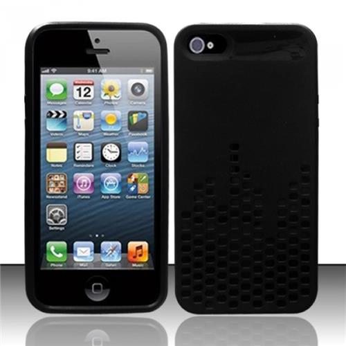 Apple iPhone 5/5S Case, 3D Rubber Silicone Soft Skin Gel Case Cover for Apple iPhone 5/5S, Black