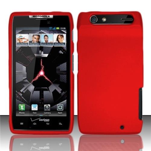 BJ For Motorola Droid RAZR XT912 (Verizon) Rubberized Case Cover   Rose Pink