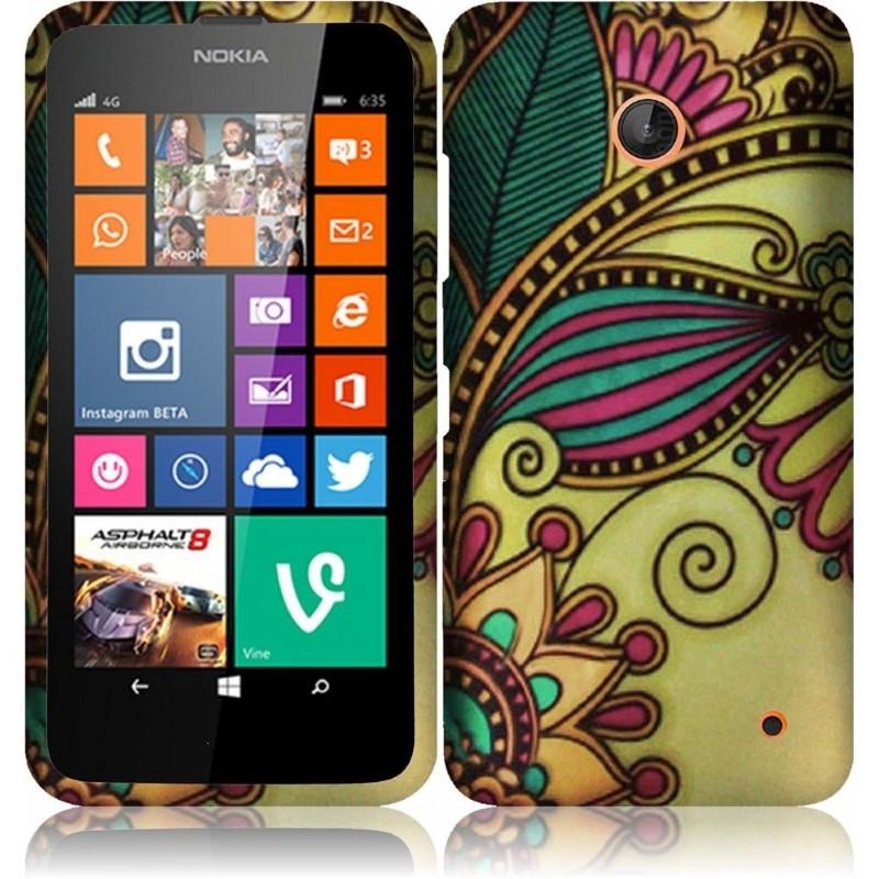 HRW For Nokia Lumia 635 Rubberized Design Cover Case   Vintage Ace