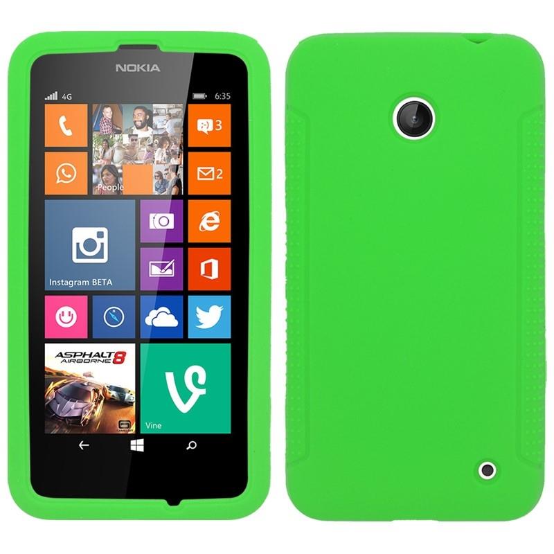 For Nokia Lumia 635 (MetroPCS / T Mobile / AT&T) Silicon Skin Case   Neon Green SC