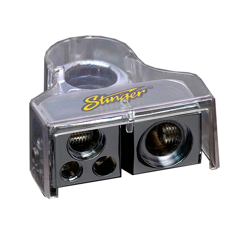 STINGER SPT53102 CHROME (1) 1/0 GA (1) 4 GA (2) 8 GA OUTPUTS + BATTERY TERMINAL