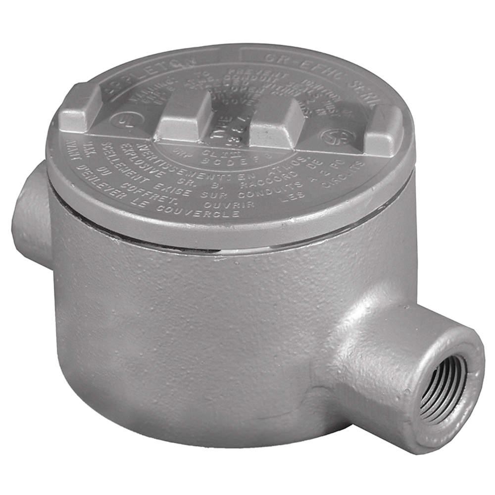 Conduit Outlet Box, Hazardous Location, C , 1/2 Hub, Aluminum