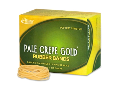 Alliance Rubber Pale Crepe Gold Rubber Bands 669 EA/BX