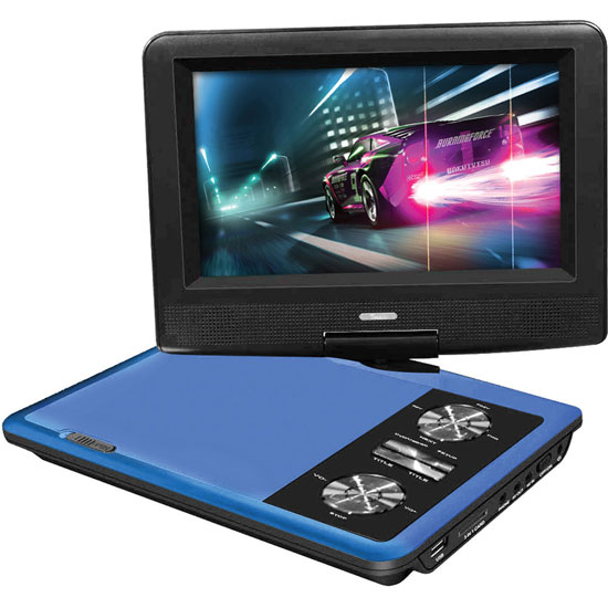 Impecca   Impecca 7" Portable 270° Swivel DVD Player (Blue)