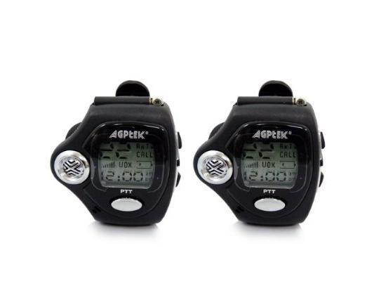 AGPtek MT2 2 Way WristWatch Walkie Talkie (Pair)   Black