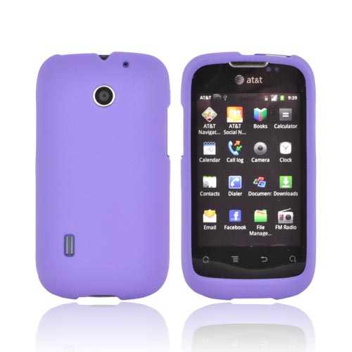 AT&t Fusion U8652 Rubberized Hard Plastic Case Snap On Cover   Purple