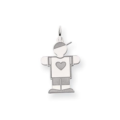 Kid Charm in 14k White Gold