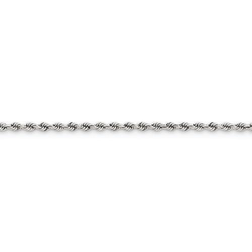 14k White Gold 16 inch 2.75 mm Handmade Regular Rope Choker Necklace