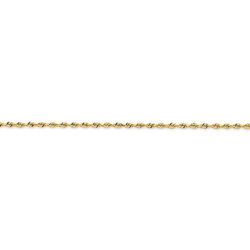 14k Yellow Gold 20.03 inch 2.00 mm Diamond cut Quadruple Rope Chain Necklace