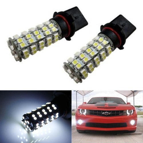 iJDMTOY 68 SMD P13W LED Fog Lights/DRL Replacement Bulbs, Xenon White