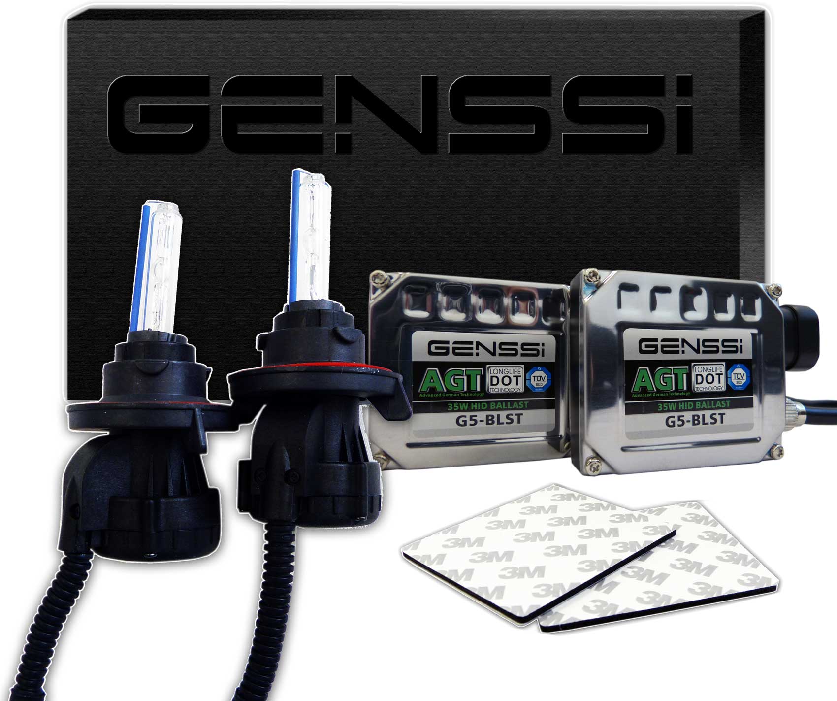 Genssi H4 HB2 9003 BI XENON High/Low 10000K Dark Blue HID Kit Xenon Headlight Conversion Kit