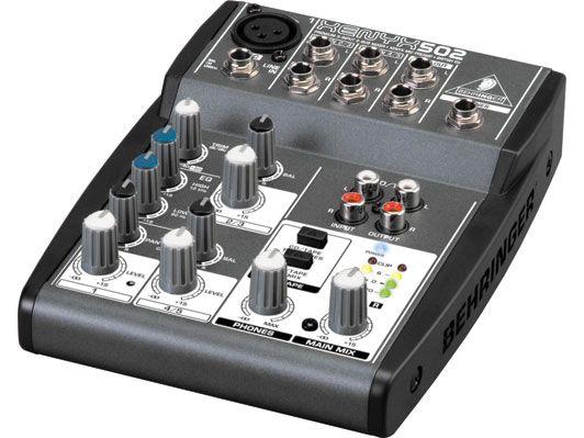 Behringer Xenyx 502 5 Input 2 Bus Mixer PA Mixer