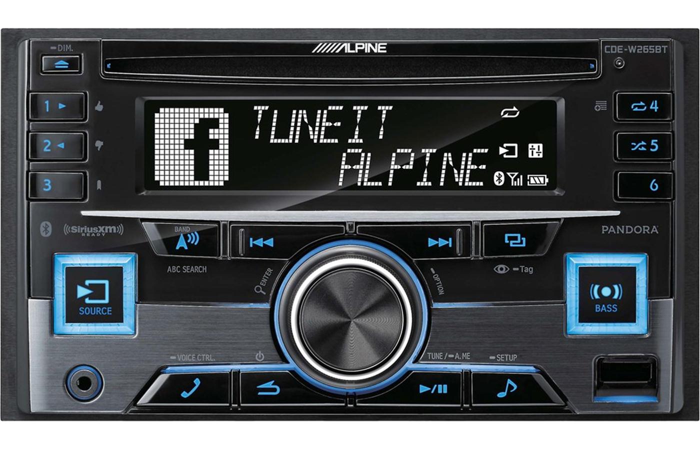 Alpine CDE W265BT Double DIN Bluetooth In Dash CD/AM/FM Receiver w/ App Direct Mode