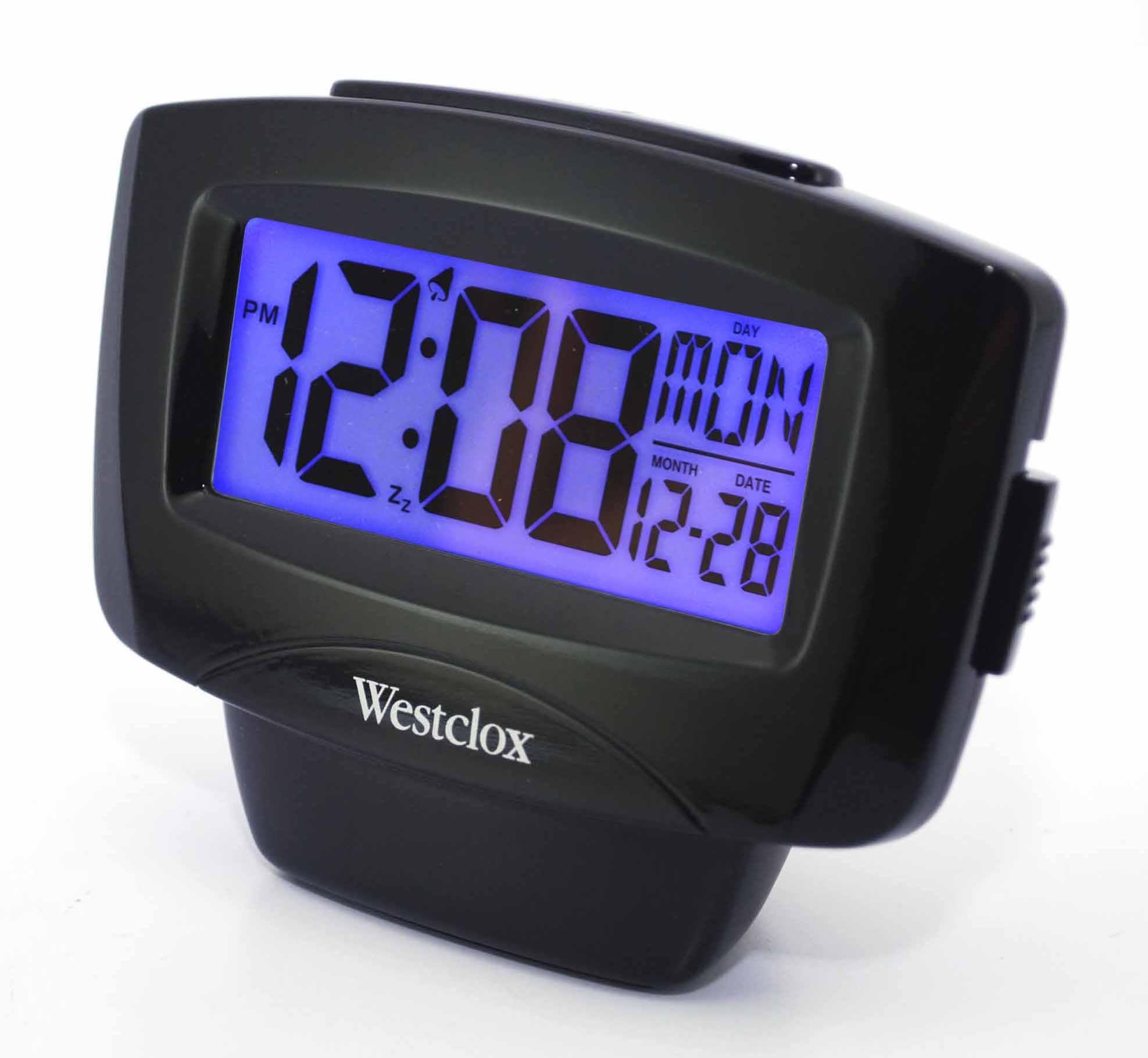 WESTCLOX 72020 Large Easy to Read LCD Alarm Clock with Day/Date