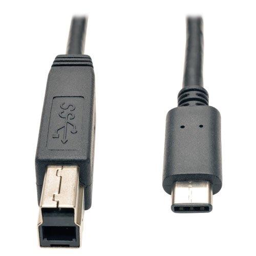 Tripp Lite U422003 3 ft. Black USB 3.1 Gen 1 (5 Gbps) Cable, USB Type C (USB C) to USB Type B