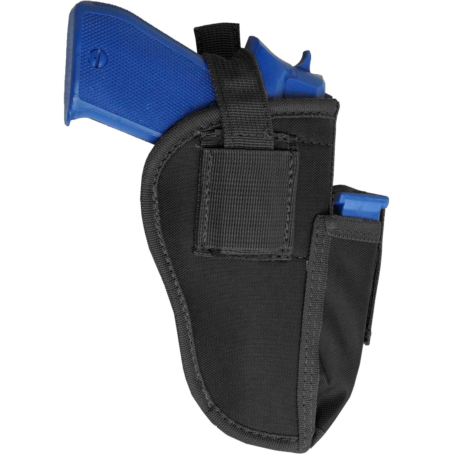 Every Day Carry Tactical Pistol Gun Holster w/ Magazine Slot Holder   Black