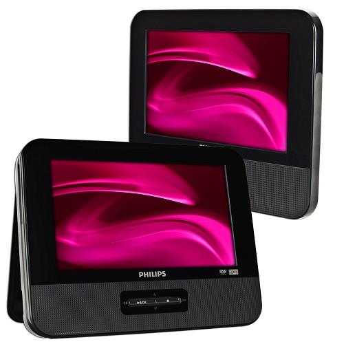 Philips PD9012/37 Dual 9" Widescreen Travel Portable Car DVD Player   Black 