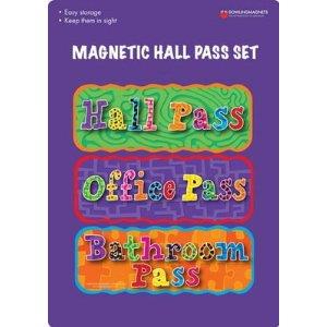 Dowling Magnets Magnetic Hall Pass Set   Set of 3