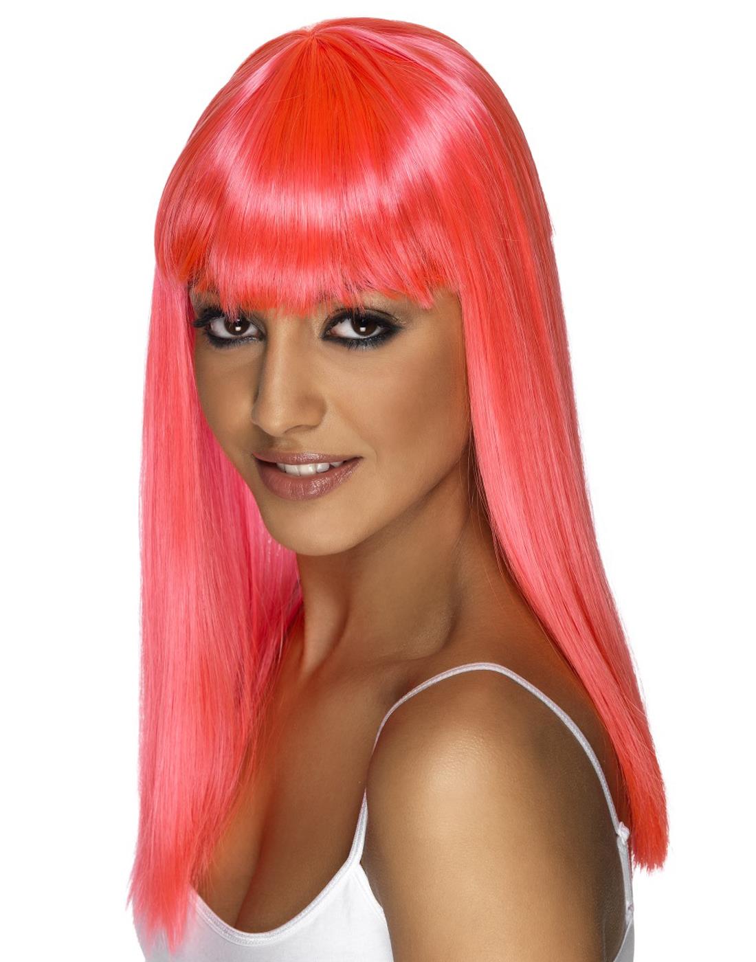 Hot Pink Rave Wig
