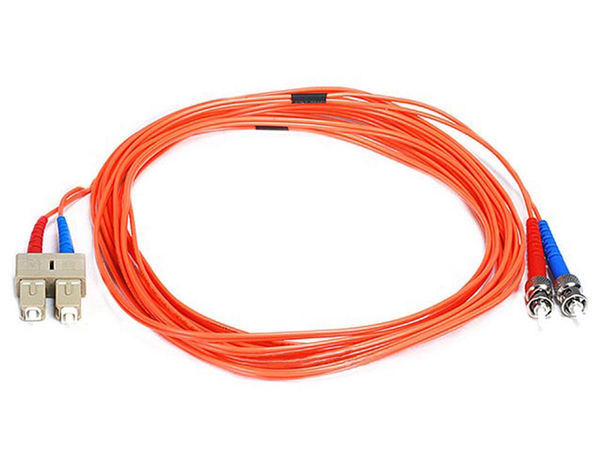 Fiber Optic Cable, ST/SC, OM1, Multi Mode, Duplex   5 meter (62.5/125 Type)   Orange