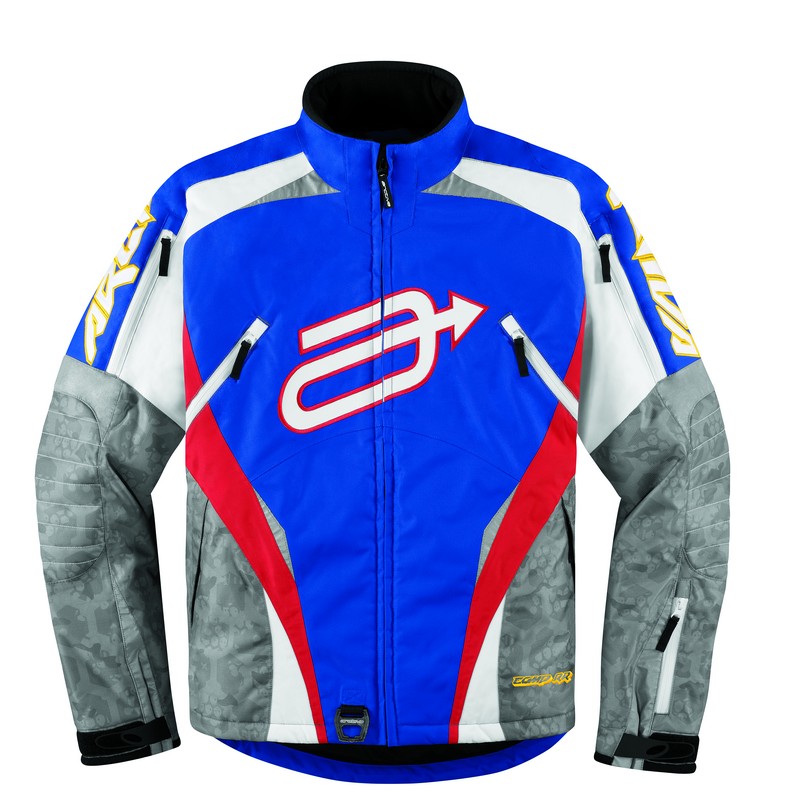 Arctiva Comp 7 RR Snowmobile Shell Jacket Blue/Red 2XL