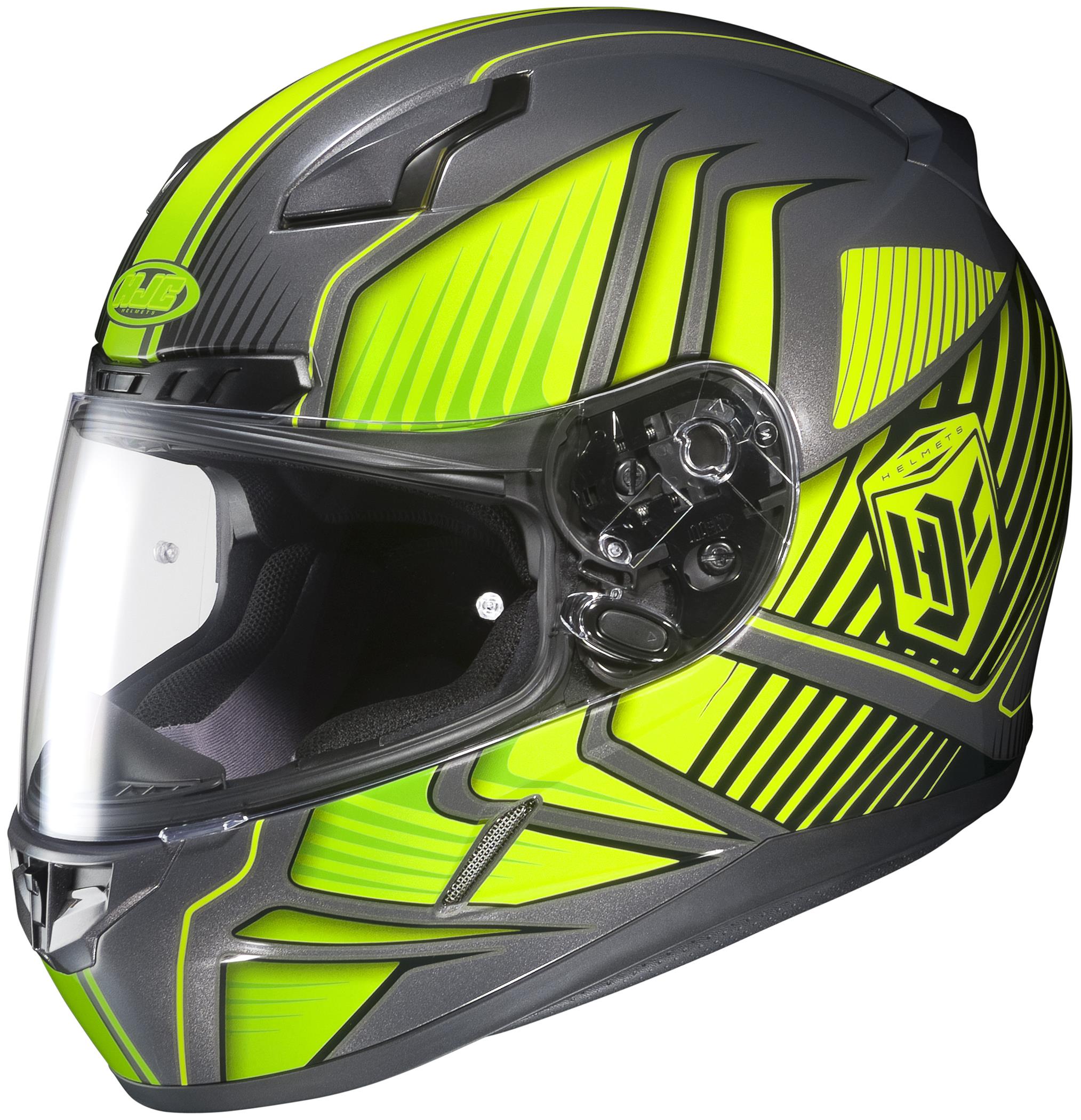 HJC CL 17 2014 Redline Helmet Hi Viz Yellow XS