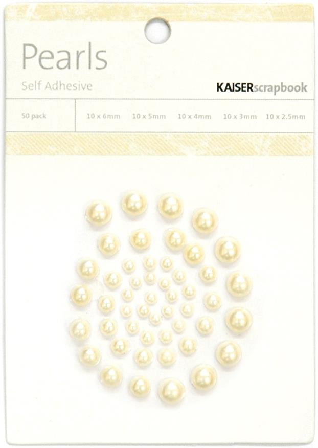 Self Adhesive Pearls 50/Pkg Champagne